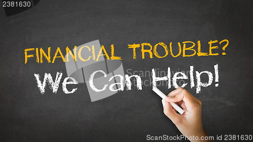 Image of Financial Trouble Chalk Illustration