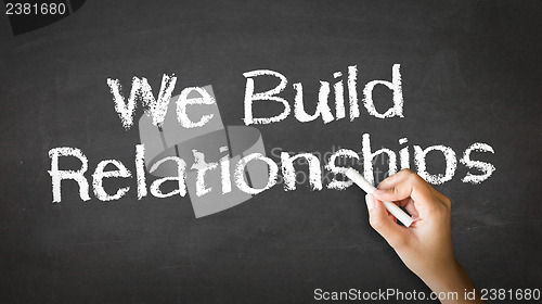 Image of We Build Relationships Chalk Illustration