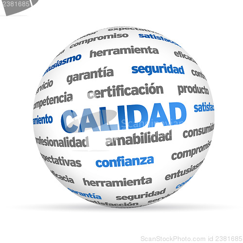 Image of 3d Quality Word Sphere (In Spanish)