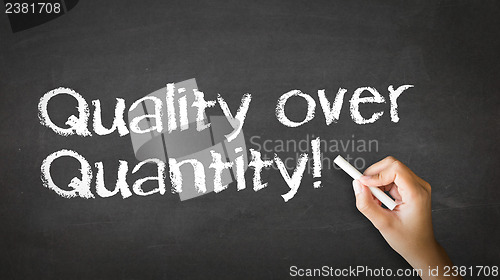 Image of Quality over Quantity Chalk Illustration