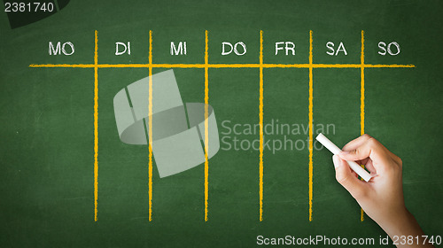 Image of Weekly Calendar (In German)