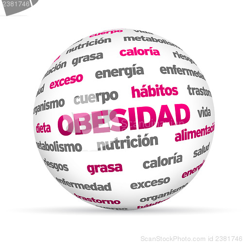 Image of Obesty Word Sphere (In Spanish)