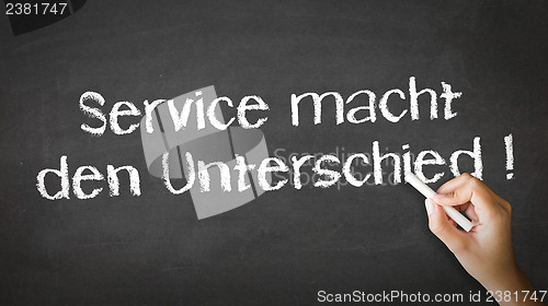 Image of Service makes the difference Chalk Illustration