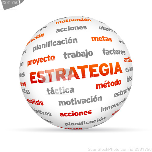 Image of Strategy Word Sphere (In Spanish)