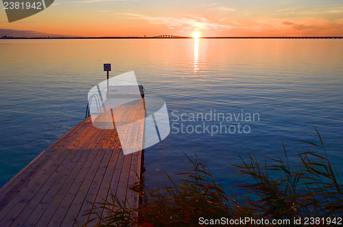 Image of Sunset at bath pier