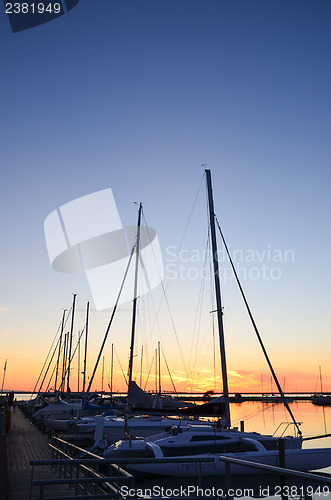 Image of Sunset at boat harbour