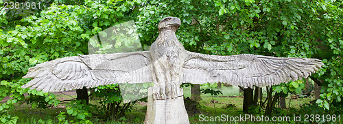 Image of Wood craft of a eagle