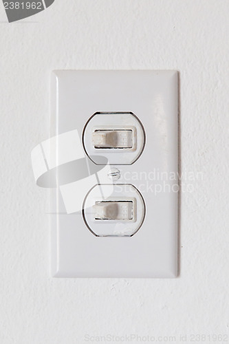 Image of Close-up of an obsolete light-switches