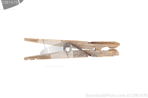 Image of Very old isolated clothes peg