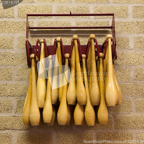 Image of Gymnastic wooden clubs