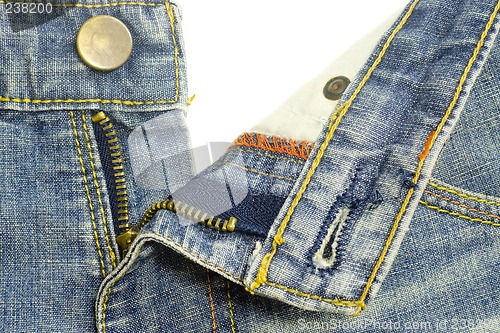 Image of Denim jeans zipper