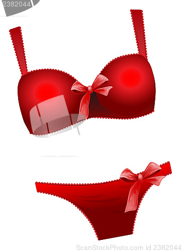 Image of seductive red  lingerie collection