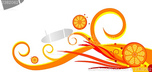 Image of abstract background with oranges