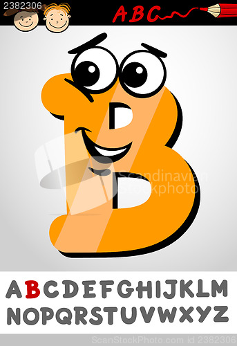 Image of funny letter b cartoon illustration