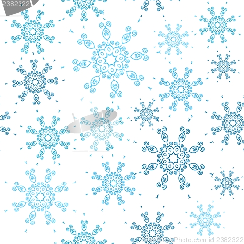 Image of Seamless snowflakes pattern