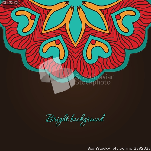 Image of Vintage background with bright colors mandala