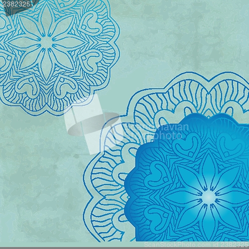 Image of Vintage background with bright colors mandala