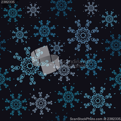 Image of Seamless snowflakes pattern