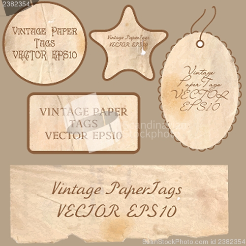 Image of Set of vector vintage cards