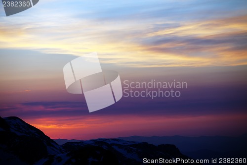 Image of Sunrise in mountains