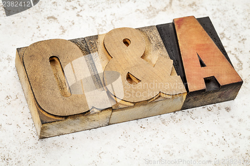 Image of questions and answers in wood type