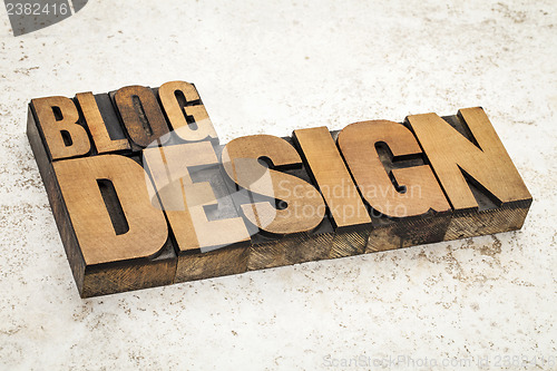 Image of blog design in wood type