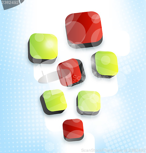 Image of Abstract squares blank background for design business card