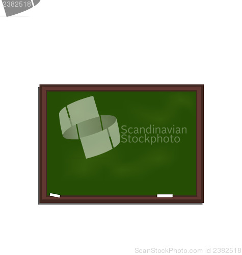 Image of school green board isolated on white background