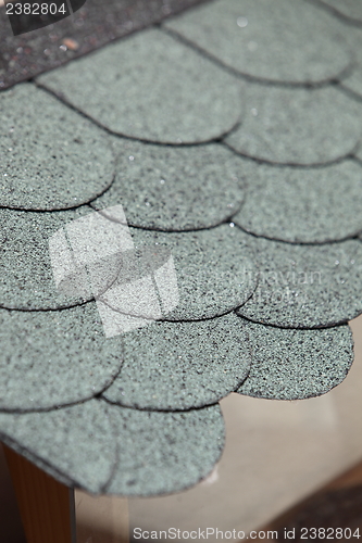 Image of Rounded roof tiles viewed from above