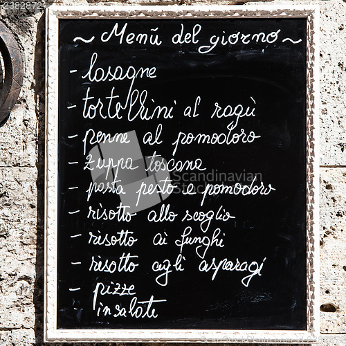 Image of Italian Menu