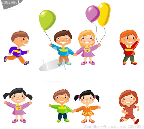 Image of Cartoon drawings of children 