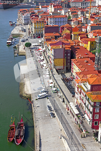 Image of Portugal. Porto city. View of Douro river embankment 