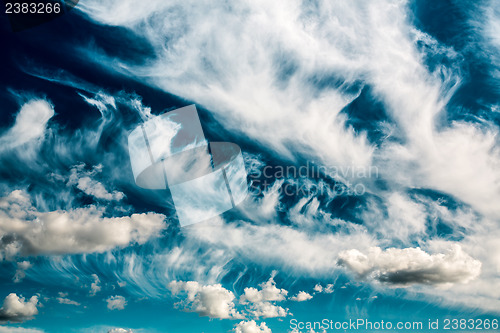 Image of blue sky with clouds