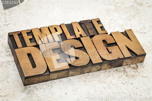Image of template design in wood type