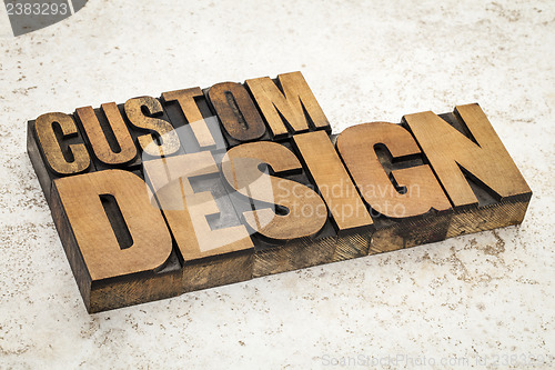 Image of custom design in wood type
