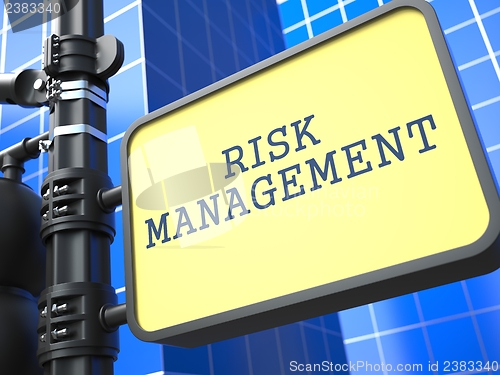 Image of Business Concept. Risk Management Roadsign.