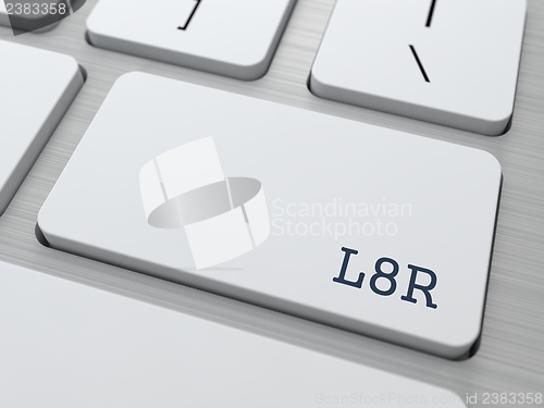 Image of L8R. Internet Concept.
