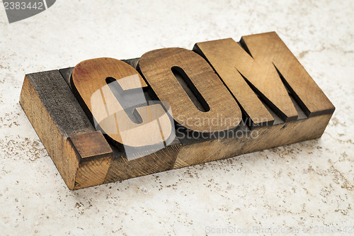 Image of dot com internet domain