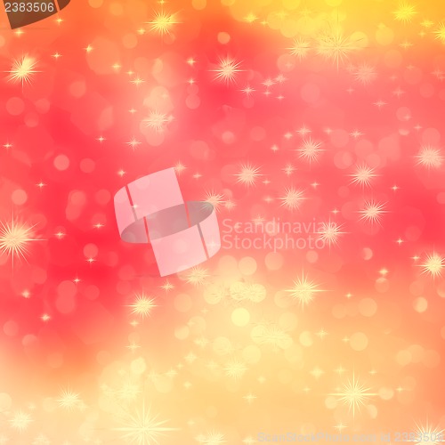 Image of Orange abstract romantic with stars. EPS 10