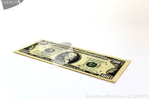 Image of hundred dollar banknote isolated on a white