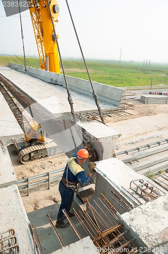 Image of process of bridge construction