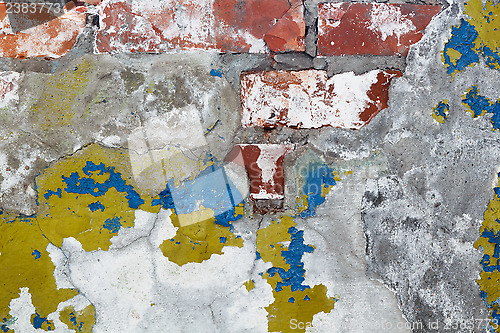 Image of Old plaster with remnants of paint