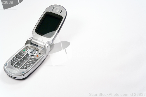 Image of Motorolla V551 cell phone with text space