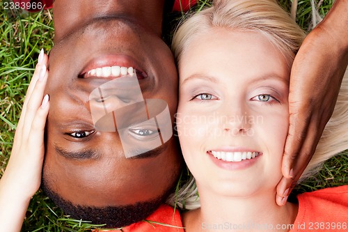 Image of young couple in love summertime fun happiness romance 