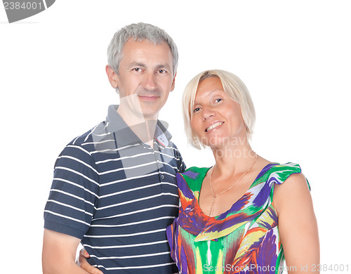 Image of Smiling attractive middle-aged couple