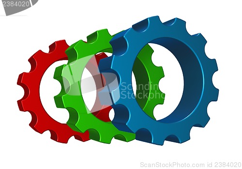 Image of rgb gear wheels