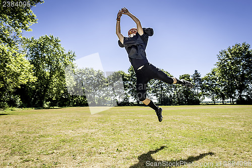 Image of Jumping American Football Player