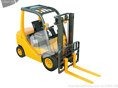 Image of Forklift truck isolated