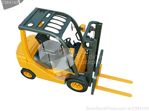 Image of Forklift truck isolated