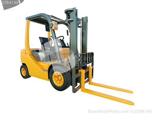 Image of Forklift truck isolated